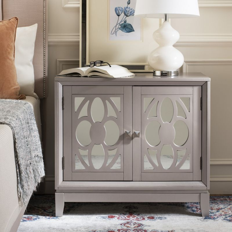 Shannon 2 Door 1 Shelf Chest - CHS9203 - Champagne/Mirror - Safavieh