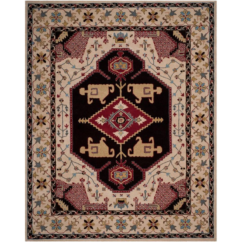 Bellagio BLG549 Hand Tufted Area Rug - Beige/Black - 8'x10' - Safavieh.