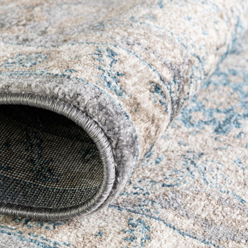 Unique Loom 2' 7 x 10' 0 Runner Gray Salzburg Altstadt Area Rug