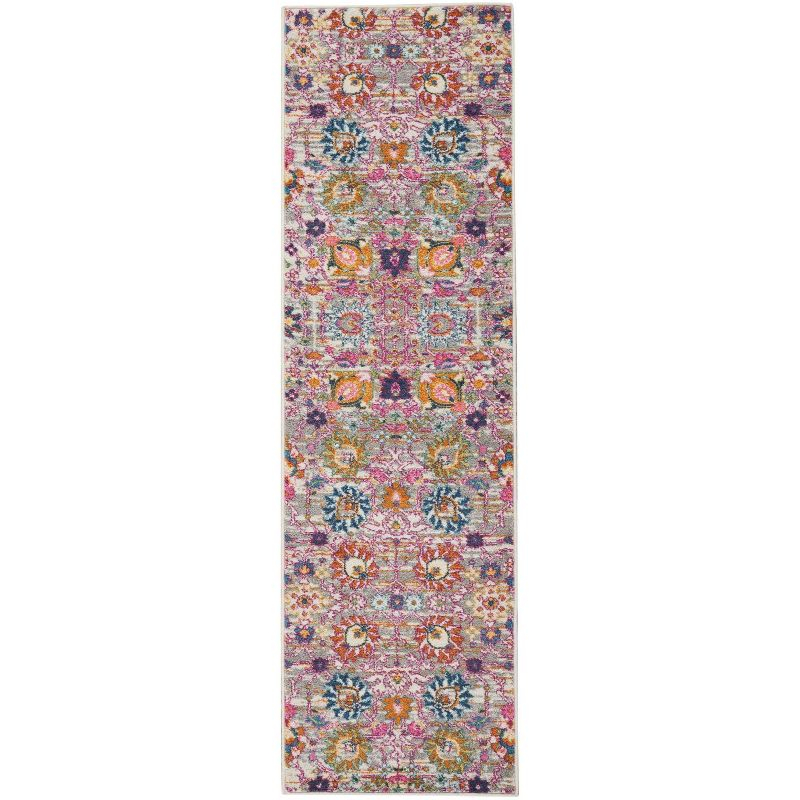 Nourison Passion Bohemian Indoor Rug Silver 2'2" x 7'6"