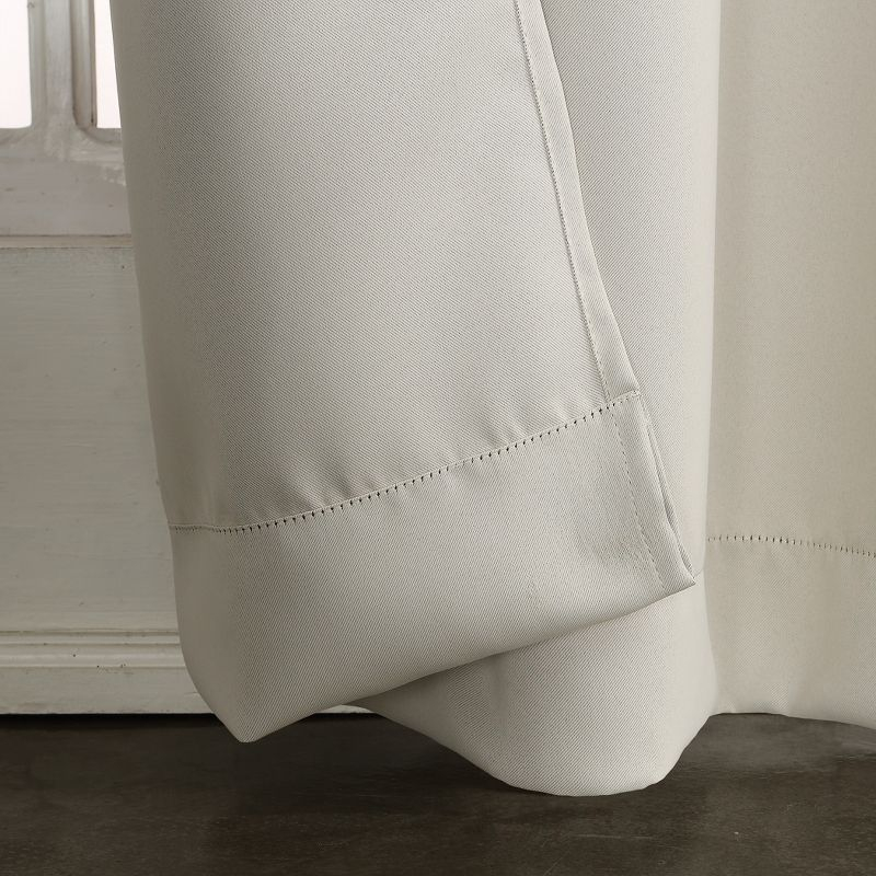 40"x84" Sun Zero Blackout Kenneth Energy Saving Rod Pocket Curtain Panel Pearl: Thermal Insulated, Noise Reduction