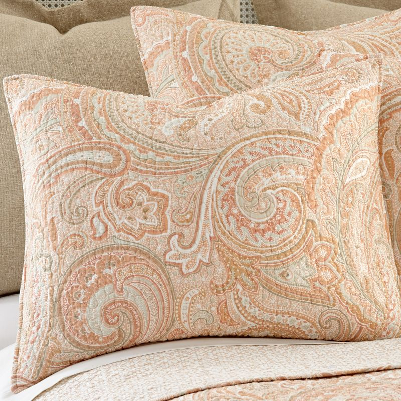 Spruce Coral Quilt Set - One Twin/Twin XL Quilt and One Standard Sham - Levtex Home