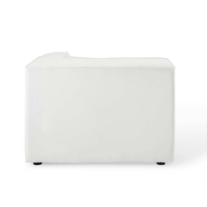 Modway Restore Sectional Sofa Corner Chair White: Upholstered Polyester, Wood Frame, Modern Style