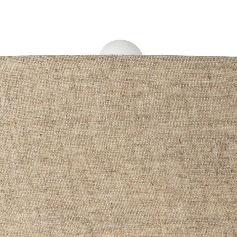 Possini Euro Design Cosgrove Modern Mid Century Table Lamp 26 1/2" High White Glazed Ceramic Light Brown Linen Drum Shade for Bedroom Living Room Home
