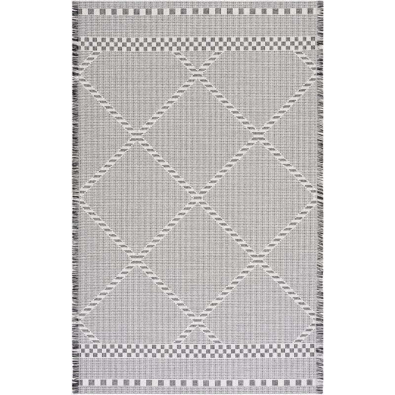Augustine AGT508 Machine Made Indoor Area Rug - Ivory/Black - 4'x6' - Safavieh