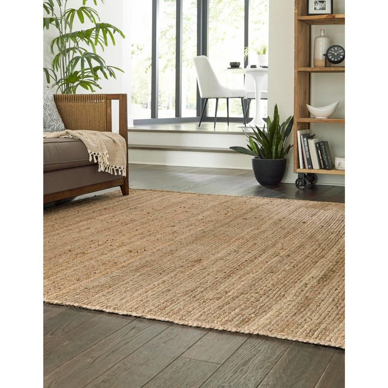 Unique Loom 8' 0 x 8' 0 Dhaka Braided Jute Square Area Rug