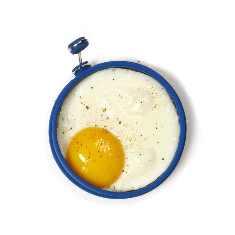 Norpro 4-Inch Silicone Round Pancake and Egg Rings, Set of 2, Blue