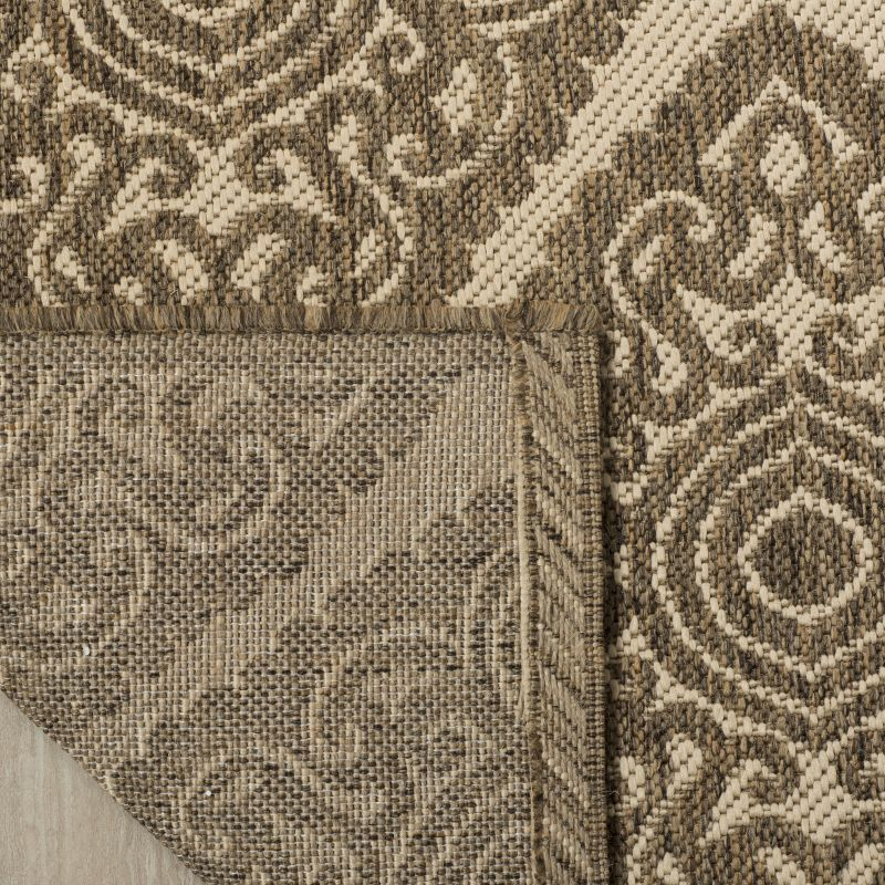 Linden LND132 Power Loomed Area Rug - Cream/Beige - 6'7"x6'7" - Safavieh