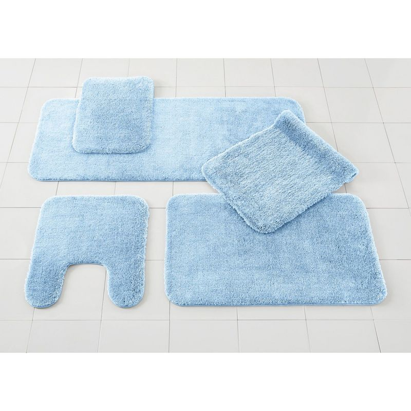 BrylaneHome The Elegance Bath Rug Collection - Bath Rug - 17" W 24" L, Sky Blue