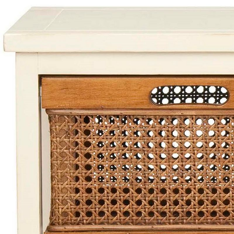 Jackson 4 Drawer Storage Unit - Barley/Cane Drawers - Safavieh.