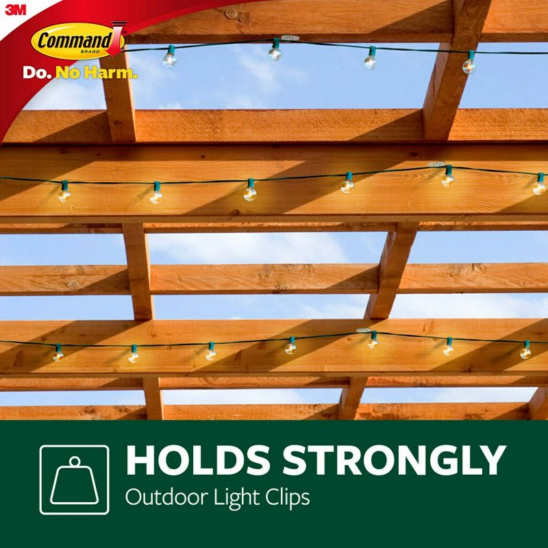 Command 16ct Damage-Free Hanging Outdoor Light Clips with Adhesive Strips