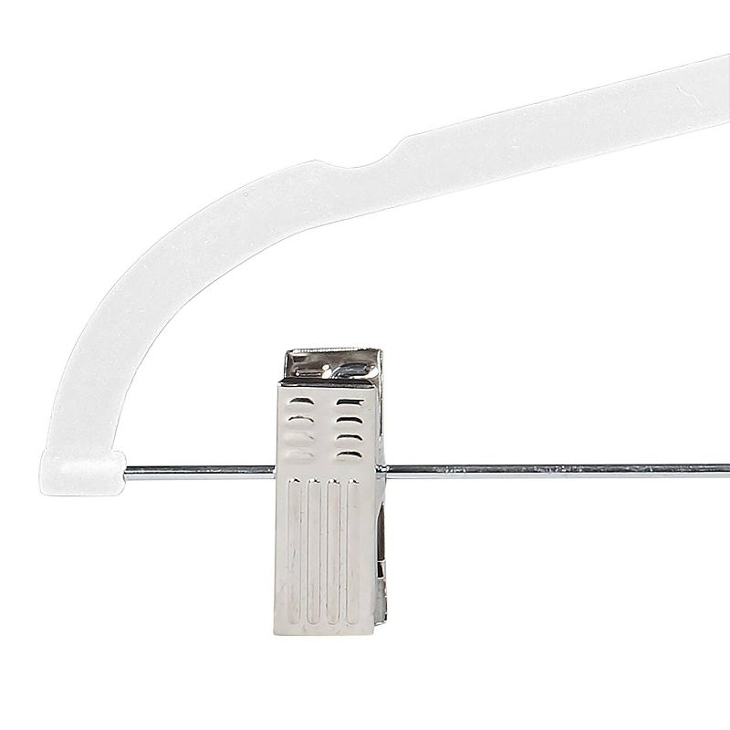 Simplify 6pk Velvet Suit Hanger with Clips White