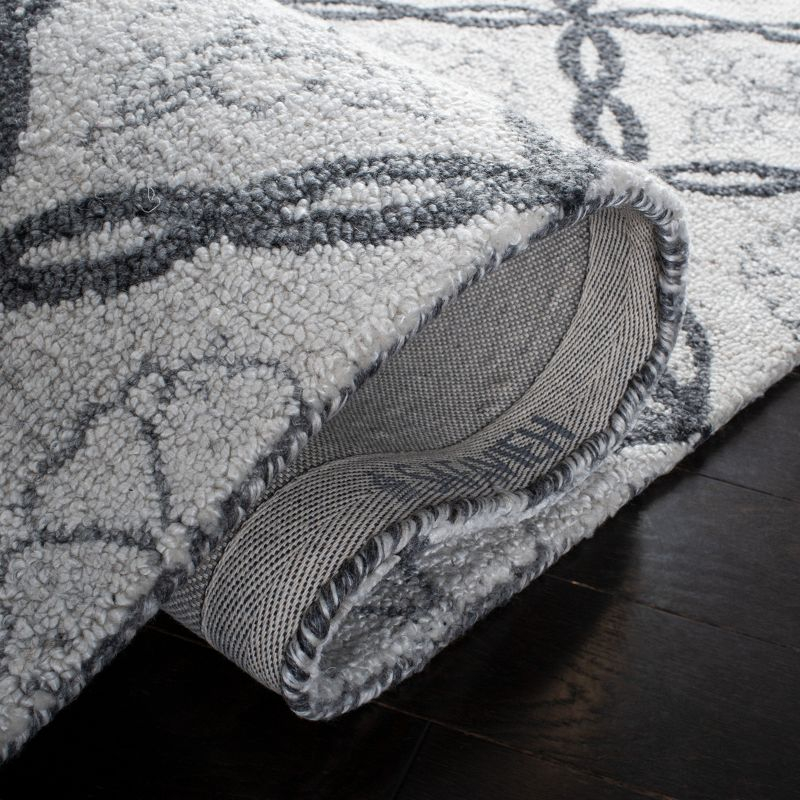 Marquee MRQ118 Hand Tufted Indoor Area Rug - Ivory/Grey - 6'x6' - Safavieh