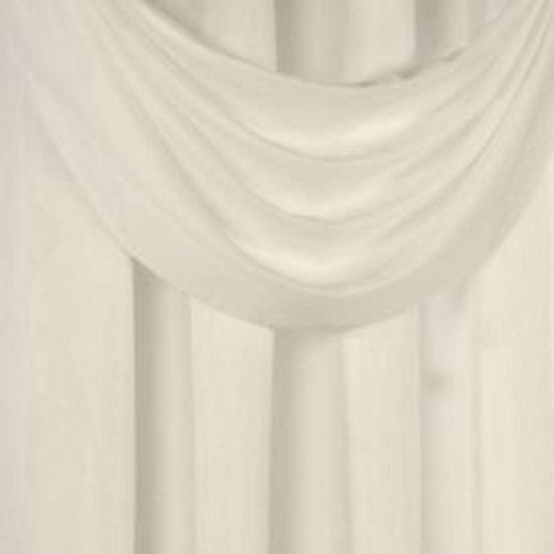 Commonwealth Thermavoile Rhapsody Lined Grommet Ascot Valance - 36x19" - Ivory
