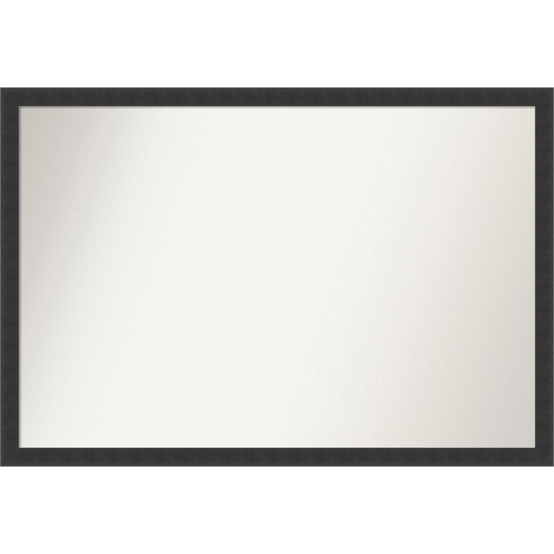 Amanti Art Mezzanotte Black Non-Beveled Wood Bathroom Wall Mirror 26 x 38 in.