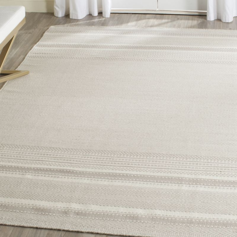 Kilim KLM419 Hand Woven Flat Weave Area Rug - Grey/Ivory - 5'x8' - Safavieh