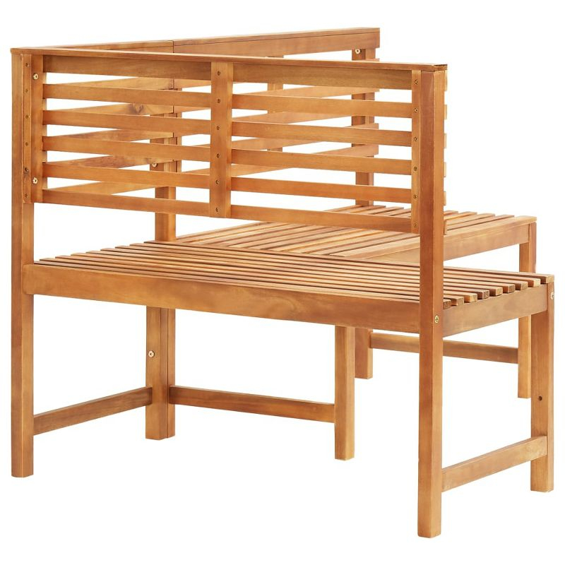 vidaXL Patio Corner Bench 55.1Inch Solid Acacia Wood