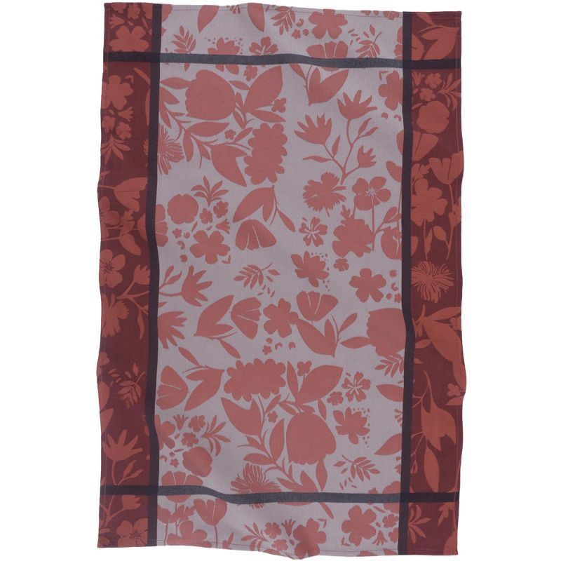 KAF Home Set of 2 Jacquard Kitchen Towels - Pink Floral