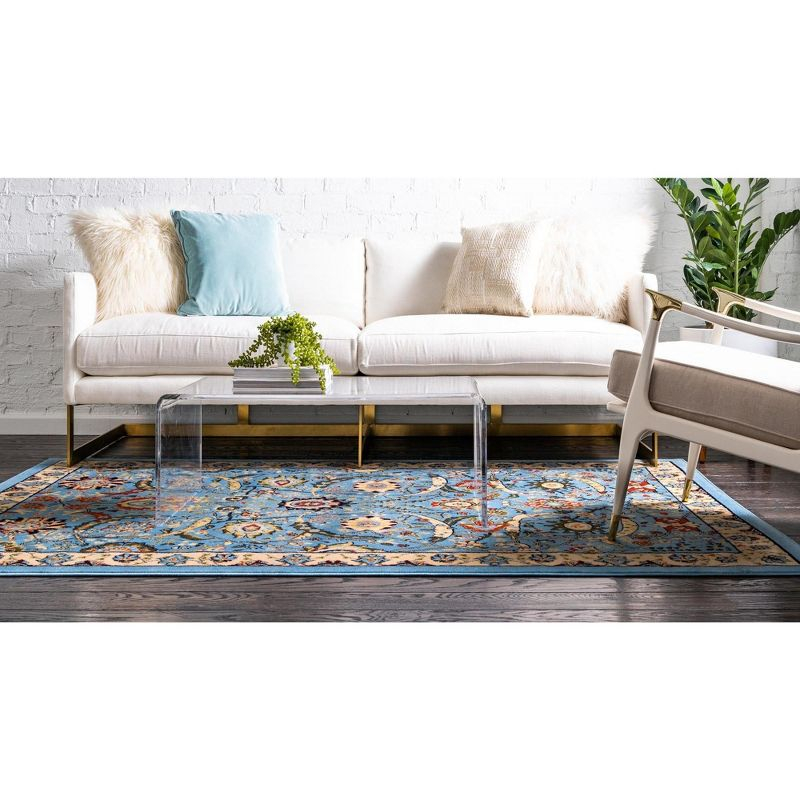 Unique Loom 5' 3 x 8' 0 Blue Espahan Cape Cod Area Rug