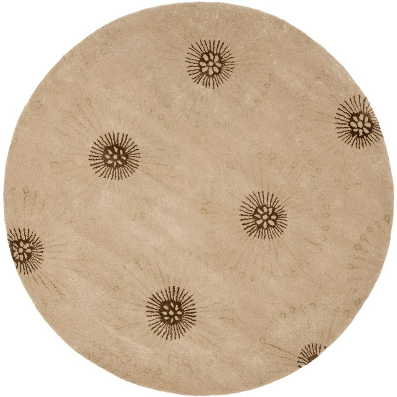 Soho SOH821 Hand Tufted Area Rug - Beige/Brown - 6' Round - Safavieh.