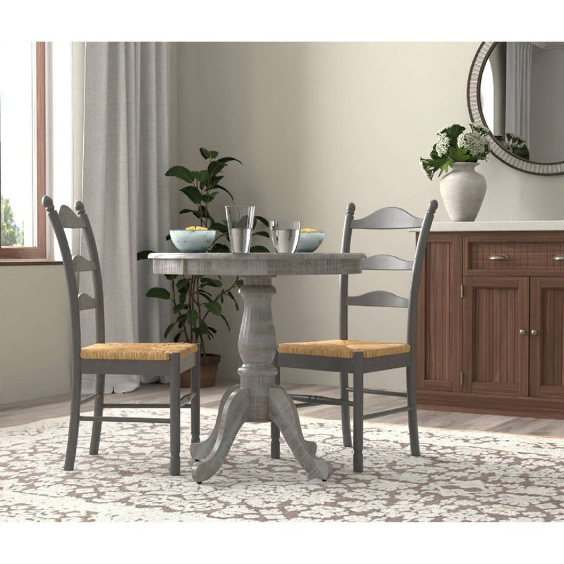 Carolina Living 30" Salem Round Pedestal Dining Table Natural Driftwood