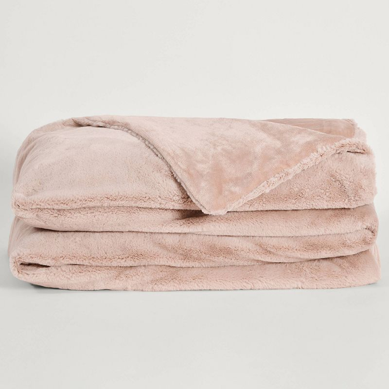 100"x100" Oversized Cuddle Puddle Throw Blanket Rosy Baby - UnHide: Midweight, Knitted, Machine Washable