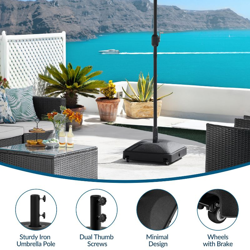 Yaheetech Portable Patio Umbrella Base, Black