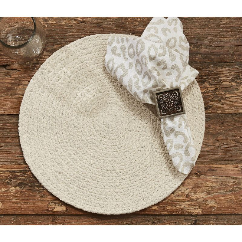 Split P Beige Essex Round Placemat Set of 4