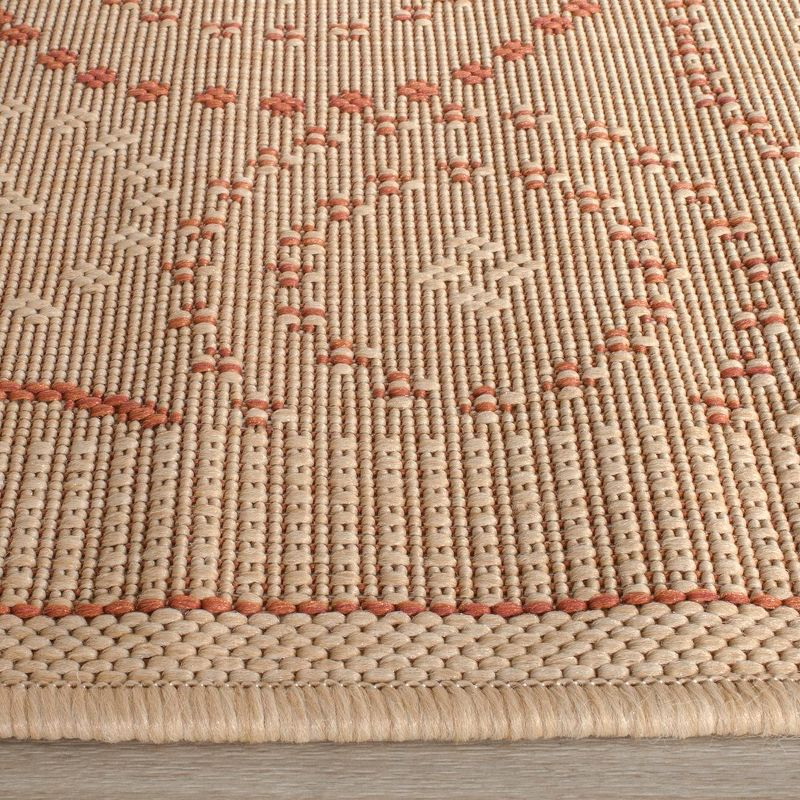 Courtyard CY1906 Power Loomed Indoor and Outdoor Runner Rug - Natural/Terra - 2'3"x6'7" - Safavieh