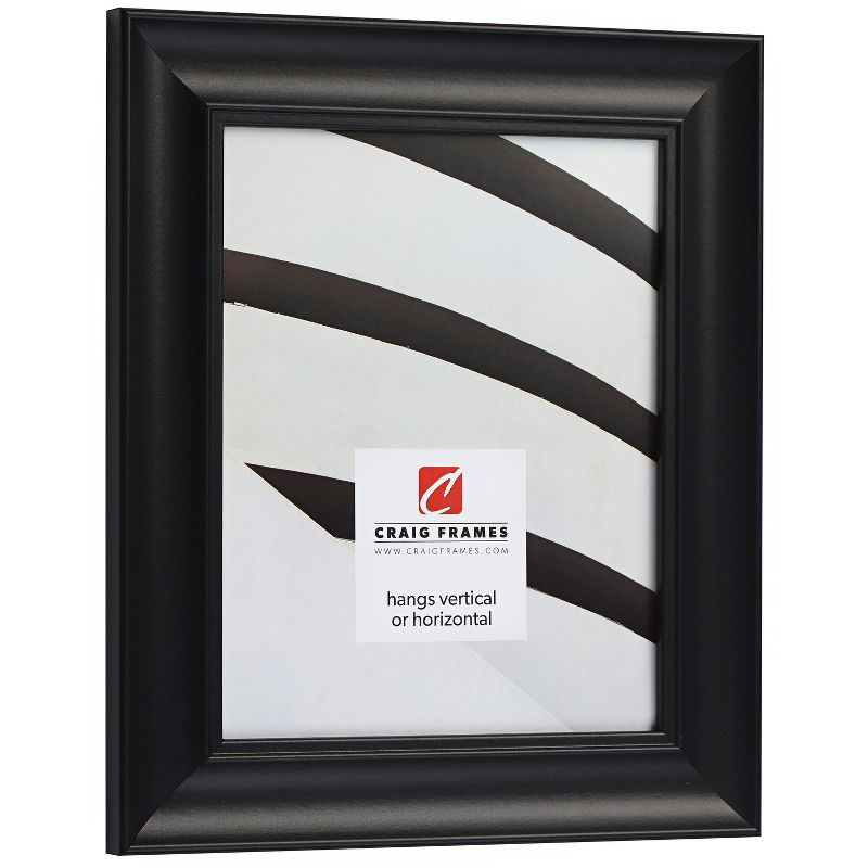 Vintage Revival Satin Black 12x18 inch Picture Frame matted to 10x13