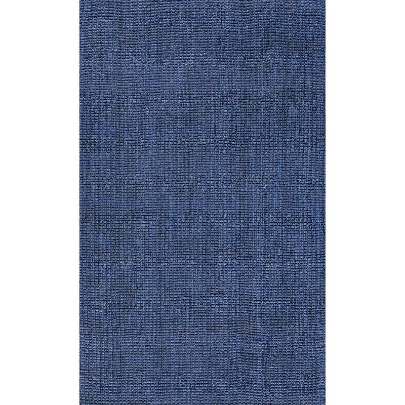 3'x5' Pata Hand Woven Chunky Jute Area Rug, Navy - JONATHAN Y