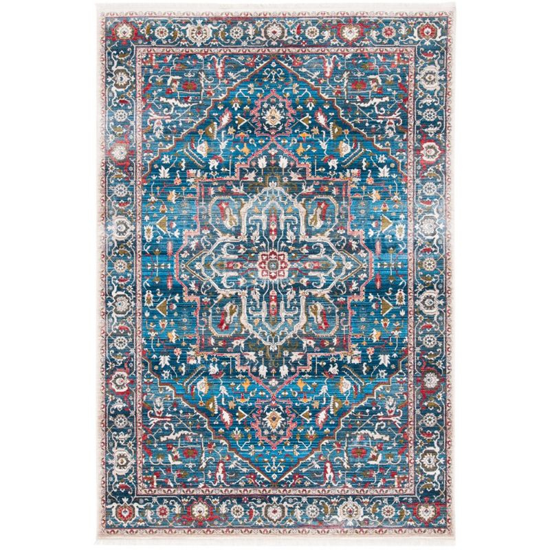 Vintage Persian VTP479 Power Loomed Indoor Area Rug - Blue/Ivory - 6'x9' - Safavieh