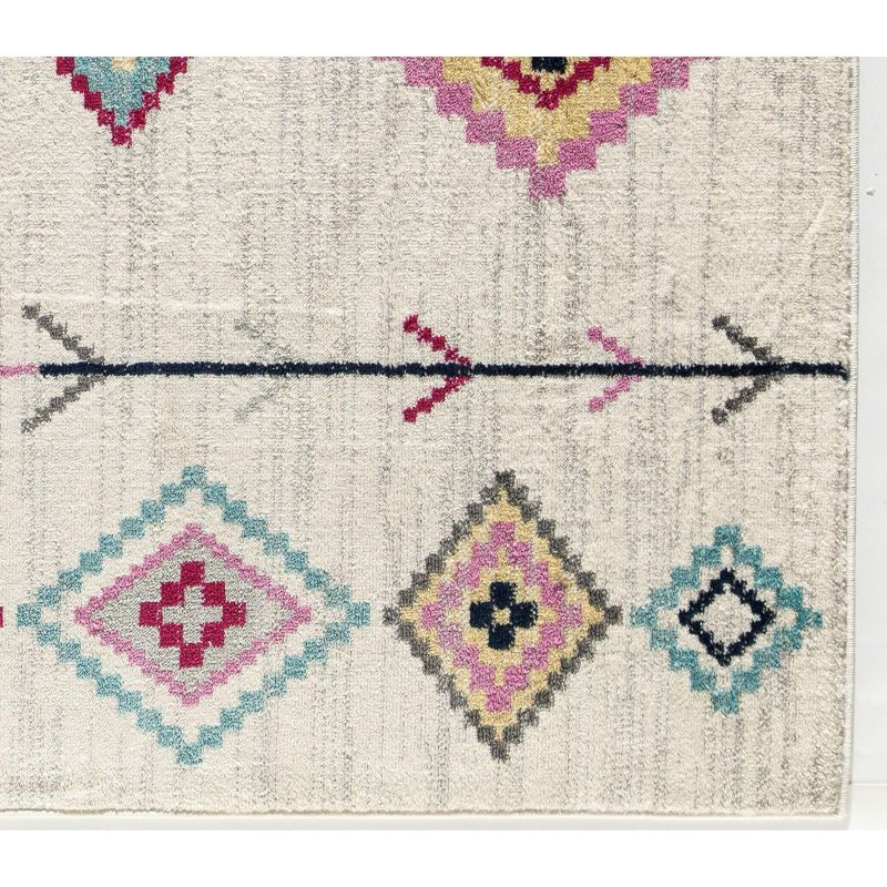 Rugs America Soleil BR15A Ivory Area Rug for Dining Room Rug Neutral Rug Living Room Rug Kitchen, 2'x4'