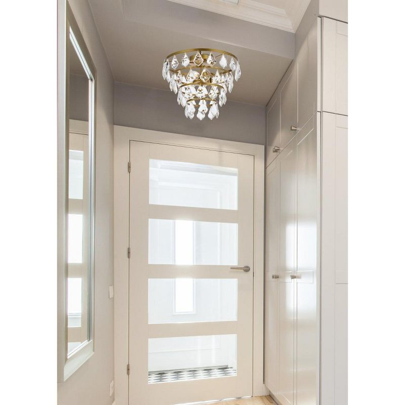 Elegant Lighting Ella 14 inch flush mount in brass