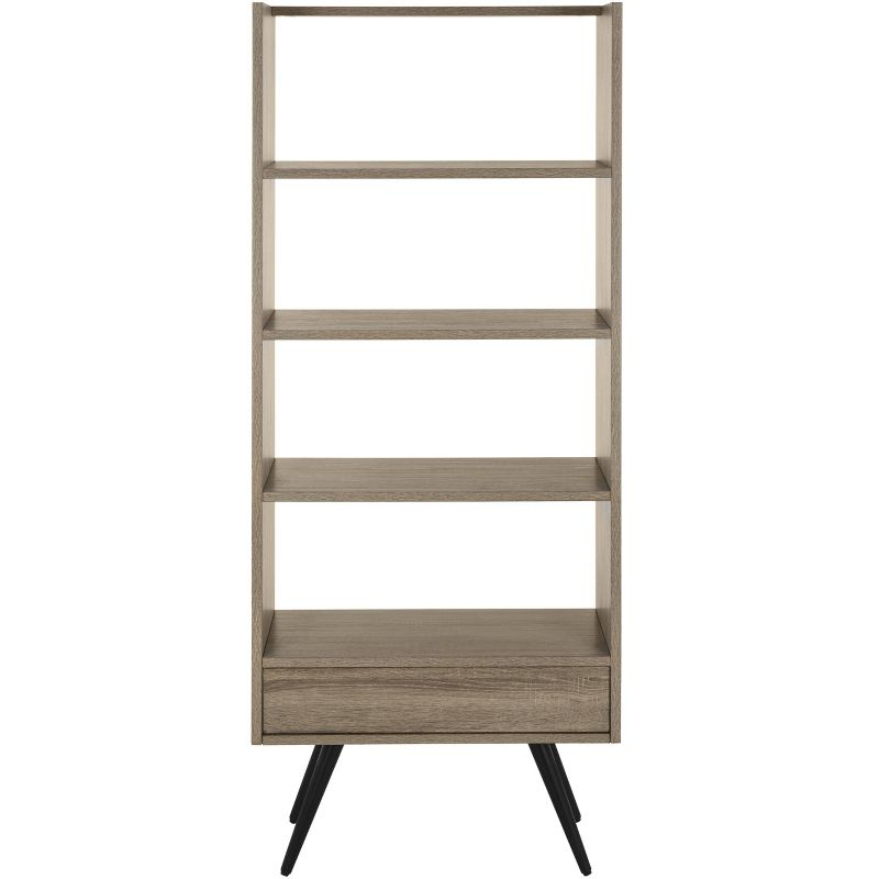 Terrence Etagere - FOX4277 - Light Brown/Black - Safavieh Couture