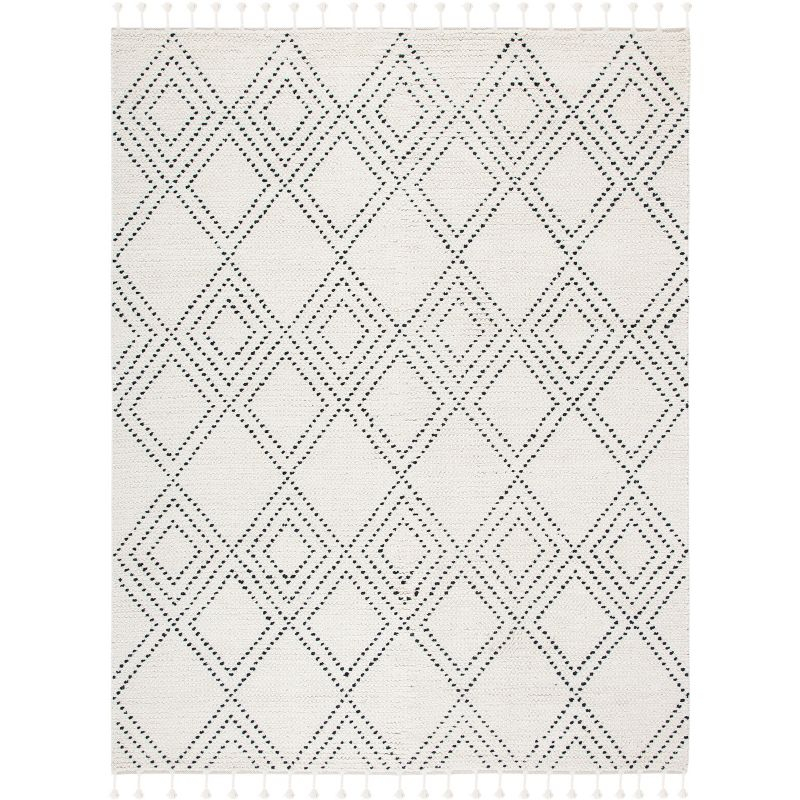 Casablanca CSB676 Hand Loomed Area Rug - Ivory/Black - 8'x10' - Safavieh.