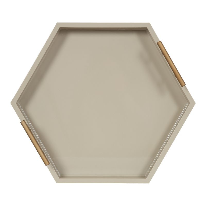 Kate and Laurel Lipton Tray, 18x18, Brown and Gold