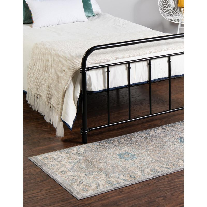 Unique Loom 2' 7 x 10' 0 Runner Gray Salzburg Altstadt Area Rug