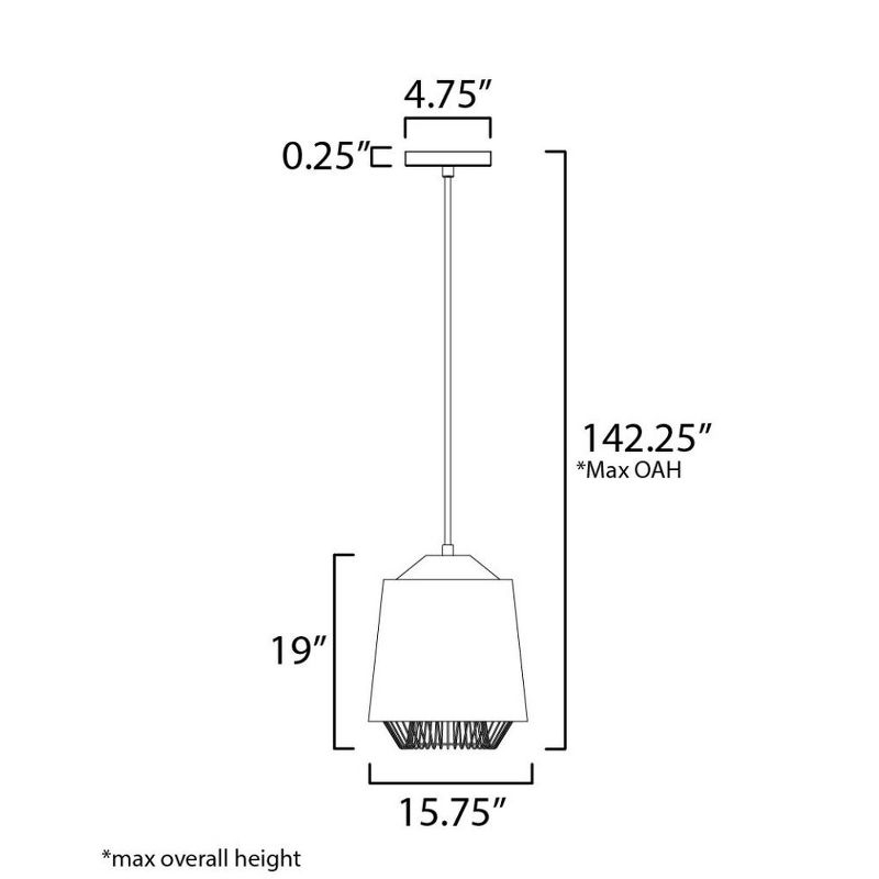 ET2 Lighting Phoenix 1 - Light Pendant in  Gray/Black