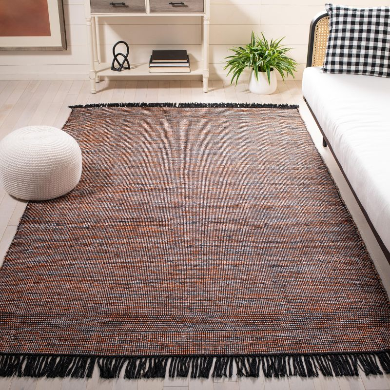 Montauk MTK620 Hand Woven Area Rug - Orange/Black - 6'x9' - Safavieh.