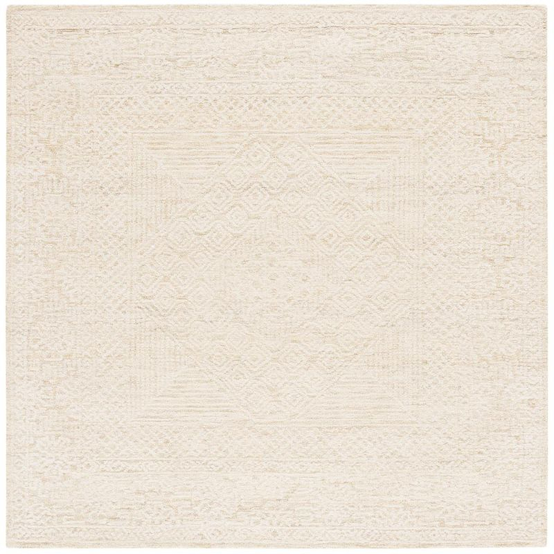 Textural TXT305 Hand Tufted Indoor Area Rug - Gold/Ivory - 6'x6' - Safavieh