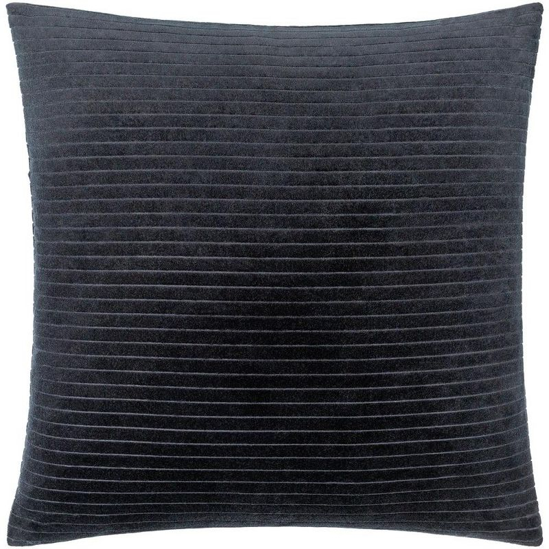 Mark & Day Kamesha 22"H x 22"W Square Pillow Cover No Insert Modern Ink Blue Throw Pillow