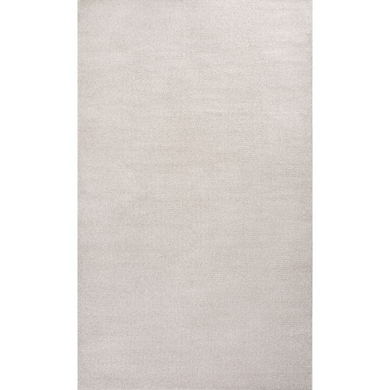 10' X 14' Rectangle Haze Solid Low-Pile Area Rug , Ivory - JONATHAN Y