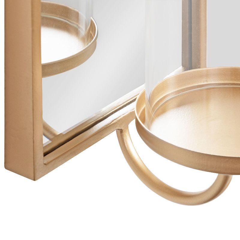 Kate and Laurel Ezerin Arch Metal Wall Sconce, 6x5x16, Gold