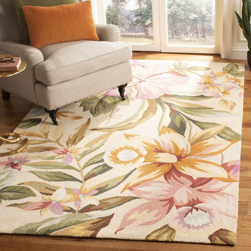 Chelsea HK212 Hand Hooked Area Rug - Ivory - 6'x9' - Safavieh.