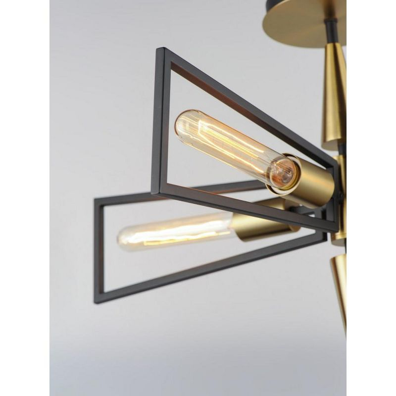 Maxim Lighting Wings 4 - Light Flush Mount in  Black/Satin Brass