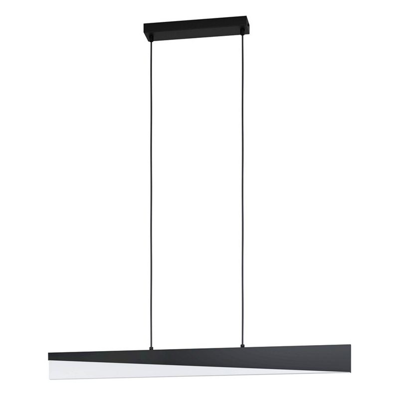 31.3" Isidro Integrated LED Diffuser Pendant Structured Black Finish - EGLO