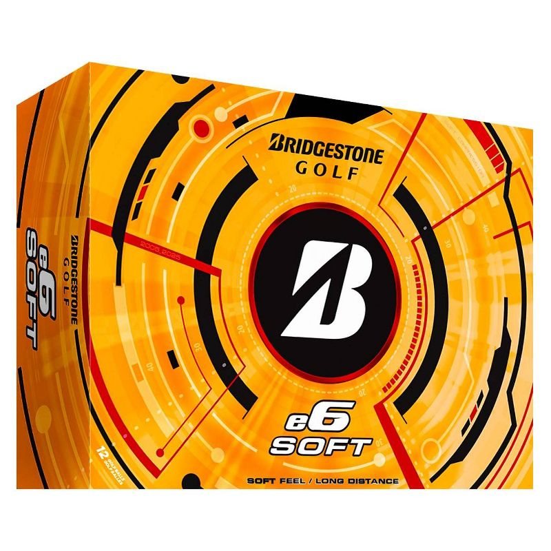Bridgestone Golf E6 Soft Golf Balls - 12pk: 1.68 Diameter Polybutadiene Ionomer