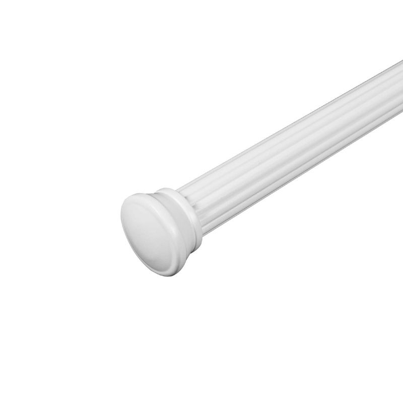 1-3/8 in. dia. wood rod pole Lumi Home Furnishings M&M Wood End Cap Finials 2ct White