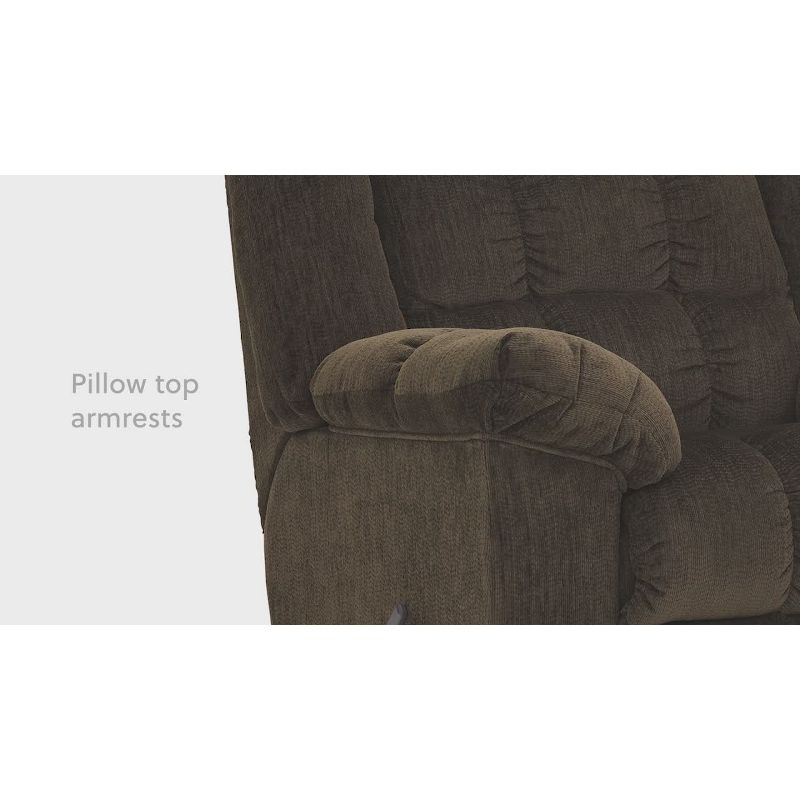 Ludden Rocker Side Lever Recliner Cocoa - Signature Design by Ashley: Plush Upholstery, Comfort Style